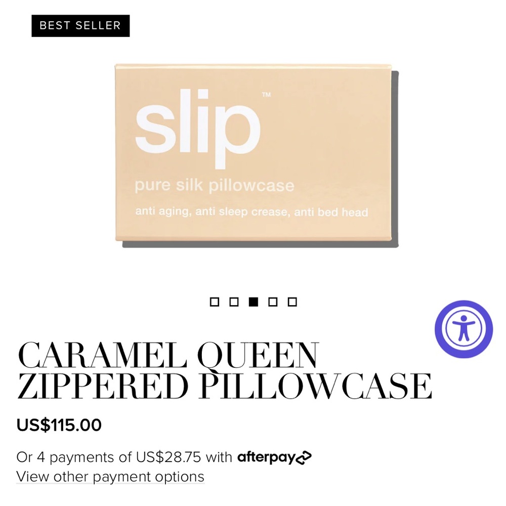 Carmel slip 100% pure silk pillowcase for standard queen pillow